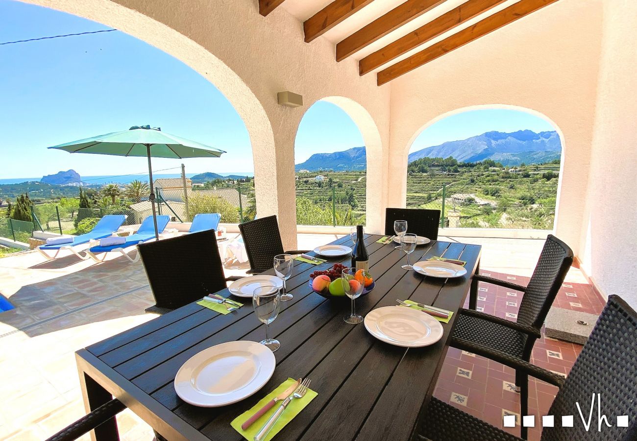 Villa en Benissa - OSALVA - Tranquila villa de vacaciones con piscina privada, vistas al mar y a la montaña 