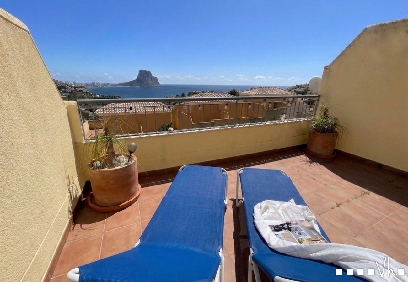 Doppelhaushälfte in Calpe / Calp - Reihenhaus MARYVILLA in Calpe &ndash; 3 Schlafzimmer, Meerblick, 2 Terrassen, Grill, Klimaanlage und WLAN