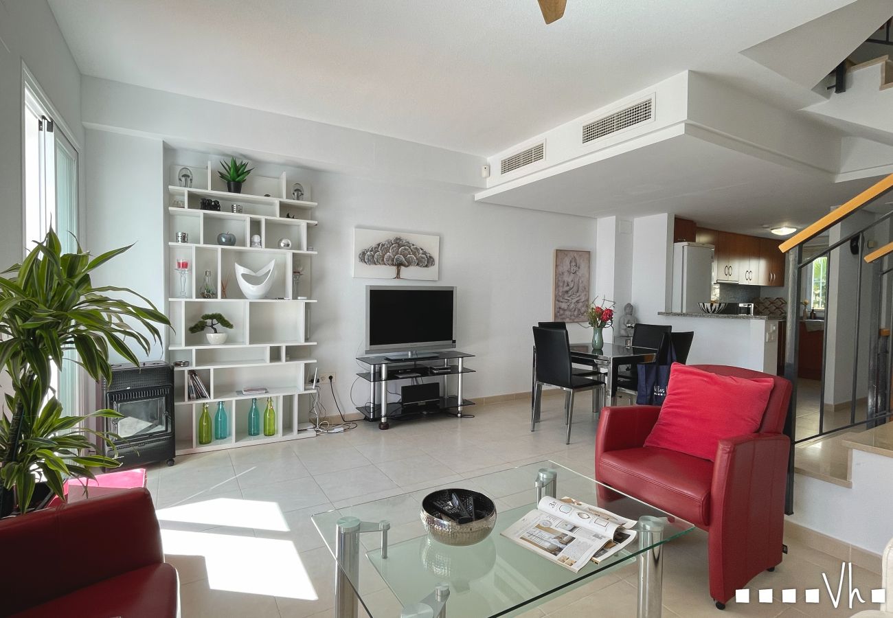 Maison mitoyenne à Calpe / Calp - Maison mitoyenne MARYVILLA &agrave; Calpe &ndash; 3 chambres, vue sur la mer, 2 terrasses, barbecue, climatisation et Wi-Fi