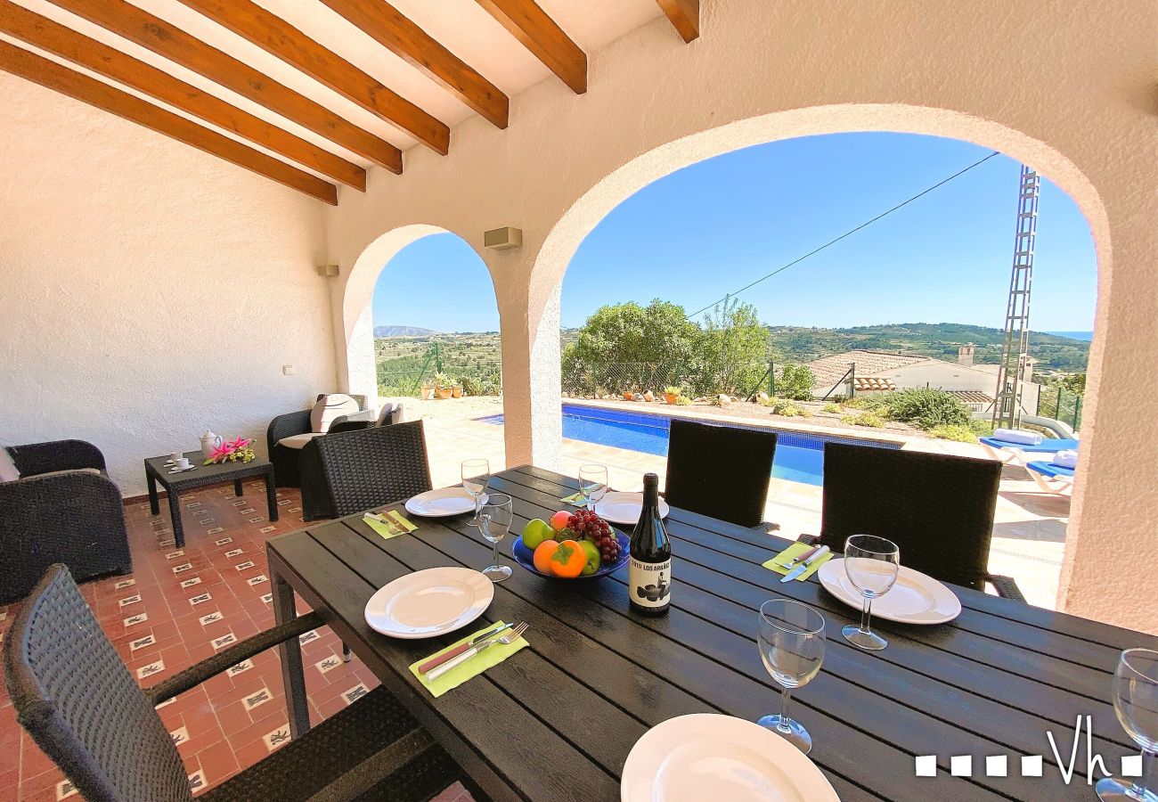 Villa in Benissa - OSALVA - Peaceful vacation villa with private pool, sea and mountain views 